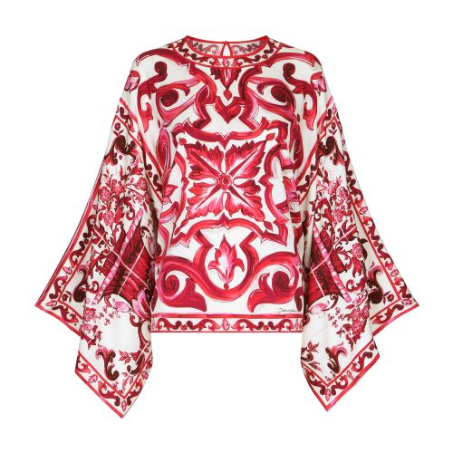 Dolce & Gabbana Charmuse in majolica print blouse