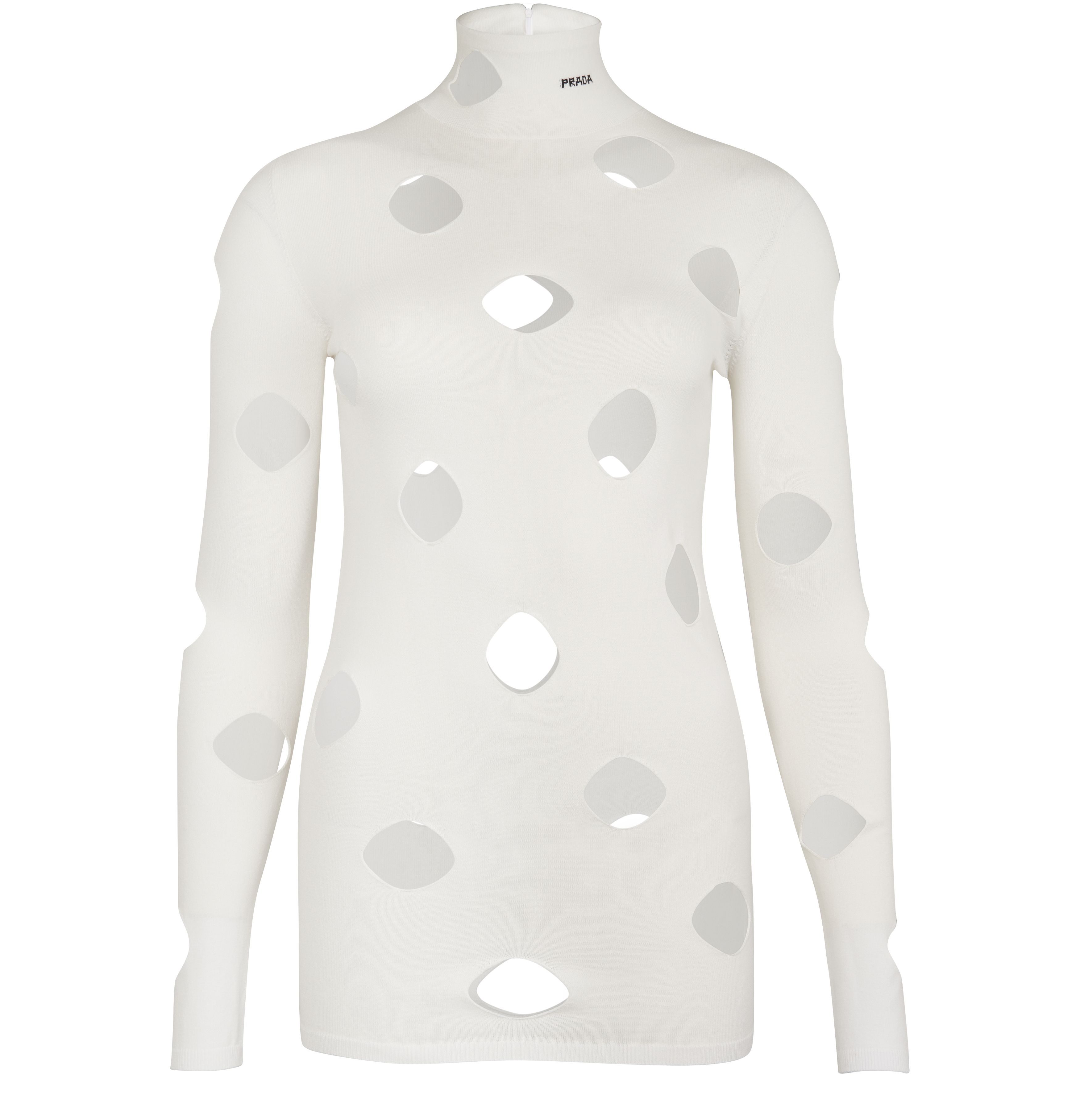 Prada Turtleneck sweater with decorative holes