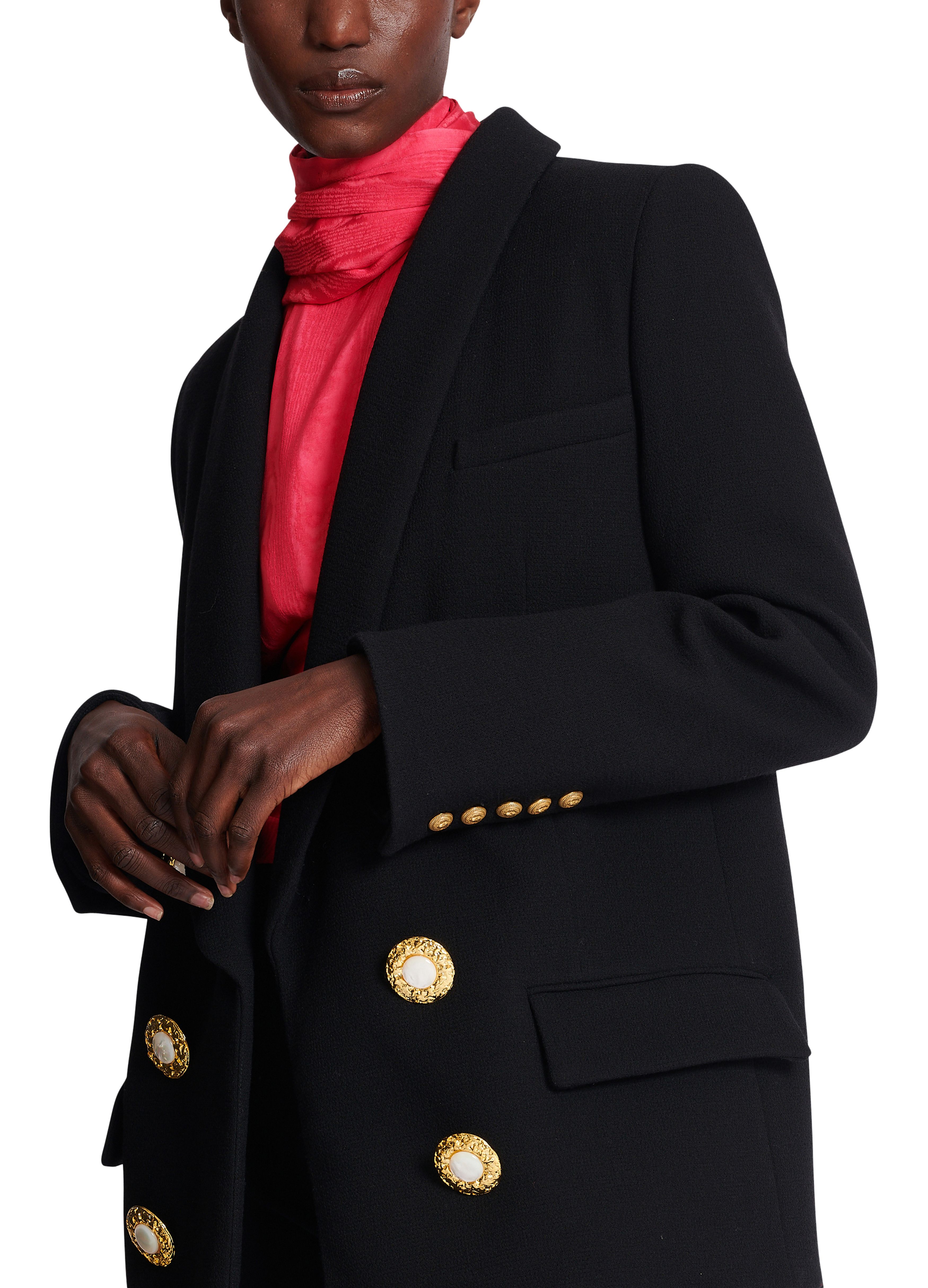 Balmain Crepe Jacket With A Shawl Collar