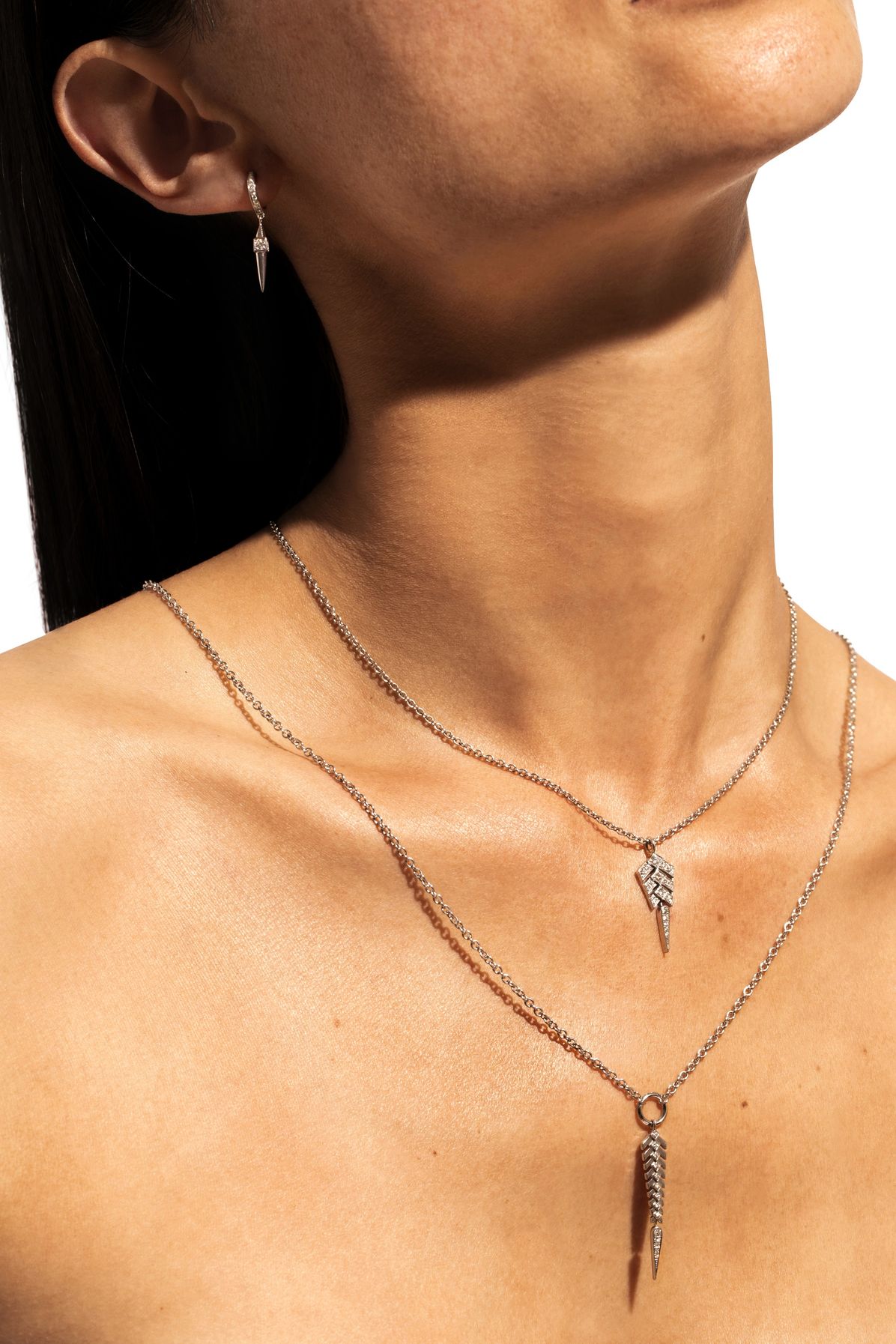  Stairway S diamond & silver necklace