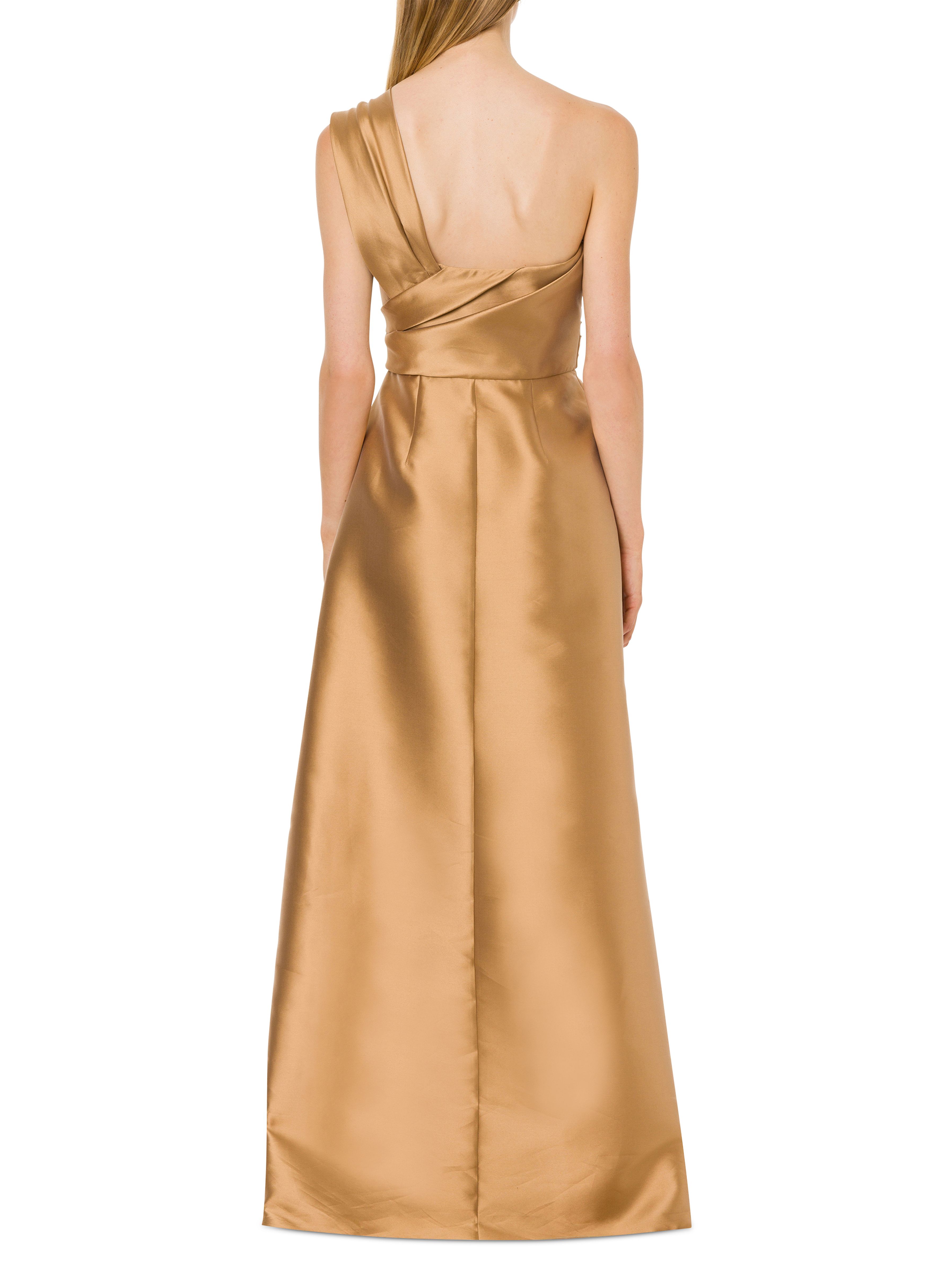 Alberta Ferretti Long one-shoulder dress in mikado