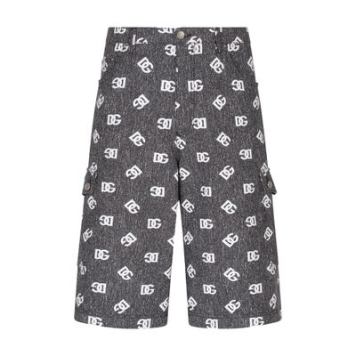 Dolce & Gabbana Jacquard DG logo cargo shorts