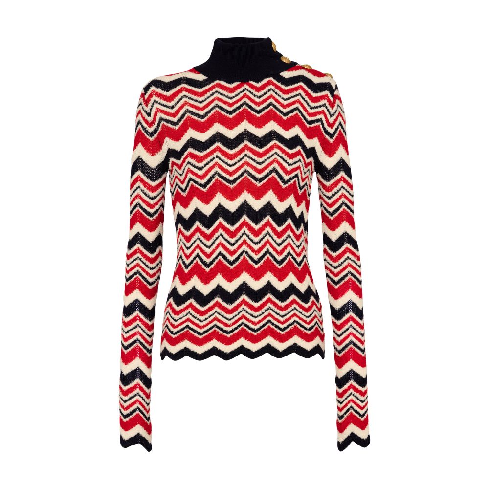 Balmain Fine herringbone knit sweater