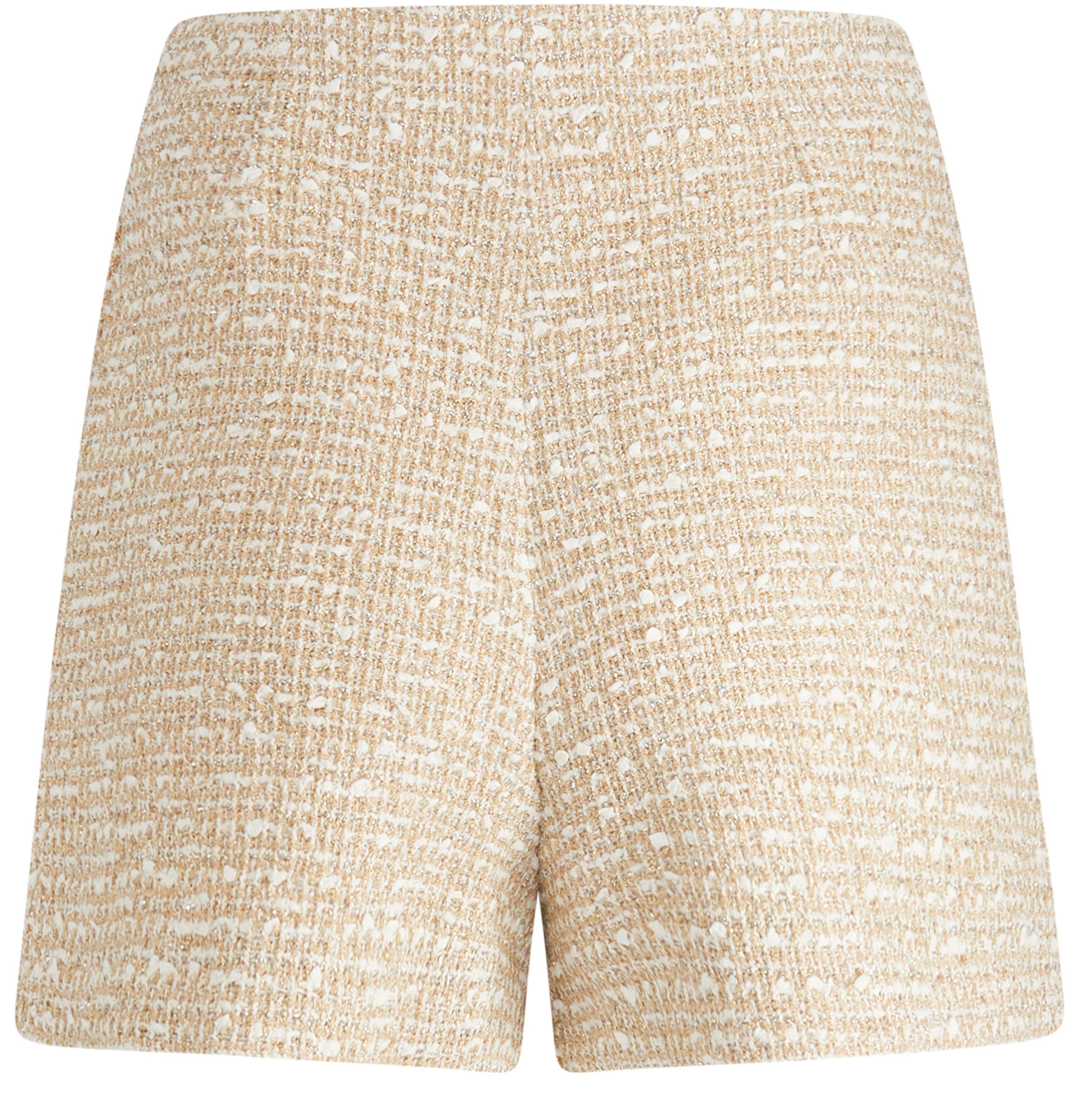 VALENTINO GARAVANI Gold Cotton Tweed Shorts