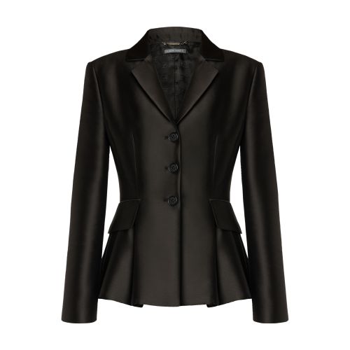 Alberta Ferretti Mikado jacket with pleats