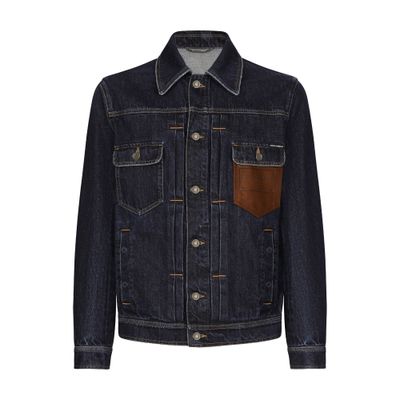 Dolce & Gabbana Denim jacket with leather tag