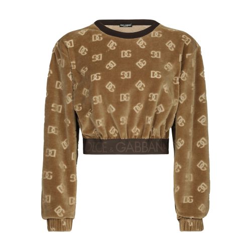 Dolce & Gabbana Short chenille sweatshirt