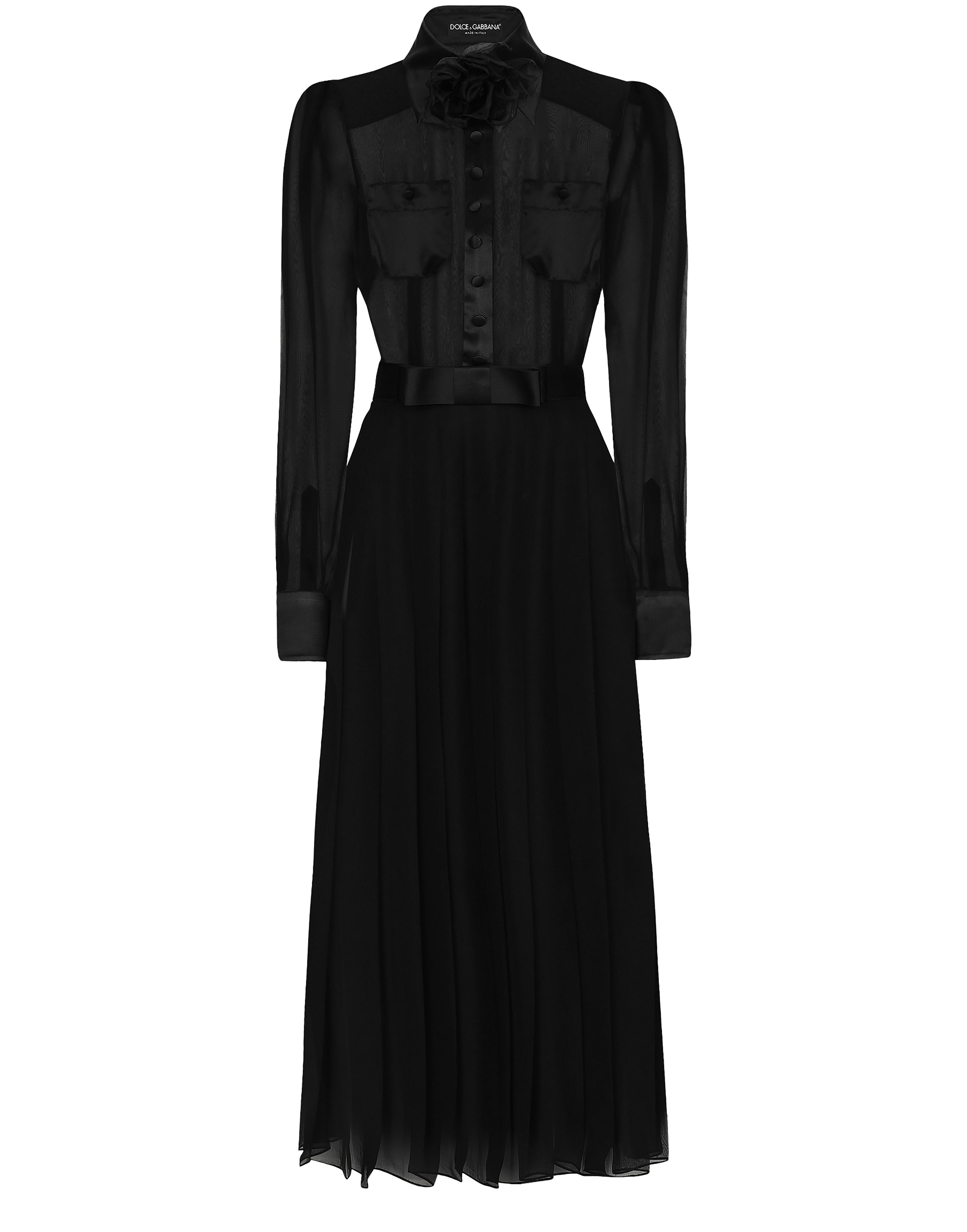 Dolce & Gabbana Chiffon calf-length shirt dress