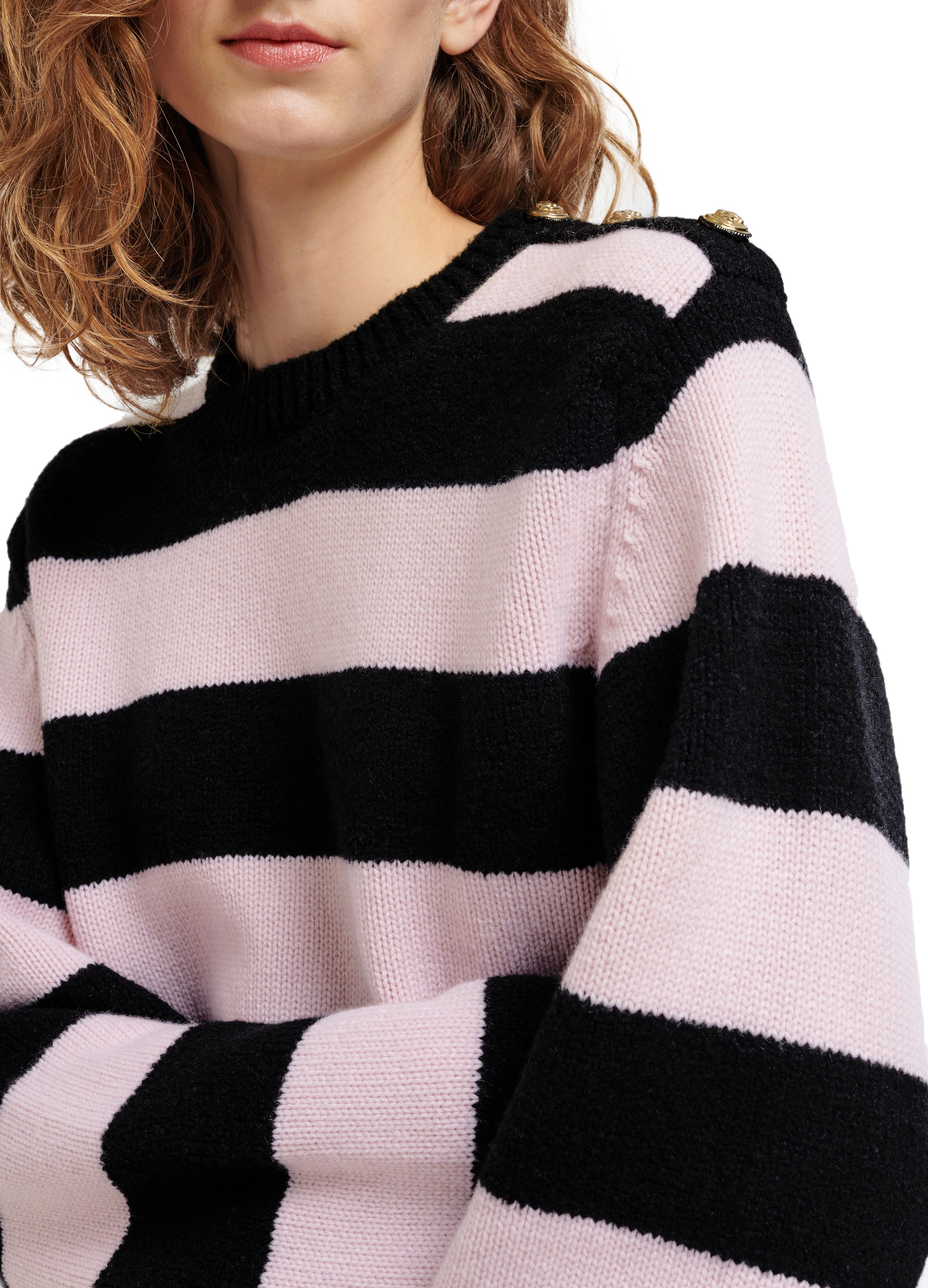 Barrie Striped cashmere jumper