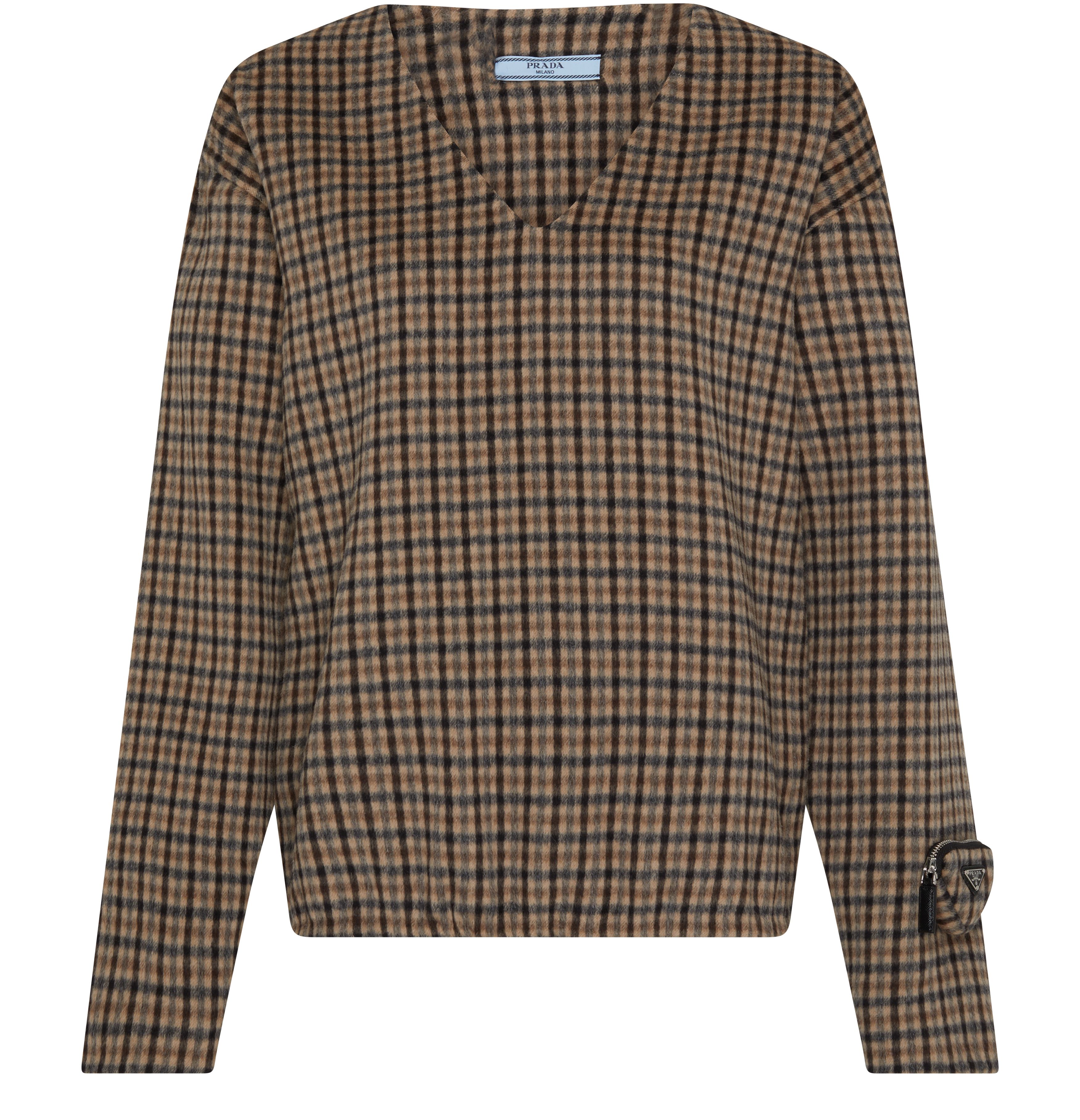 Prada Checked cashgora top