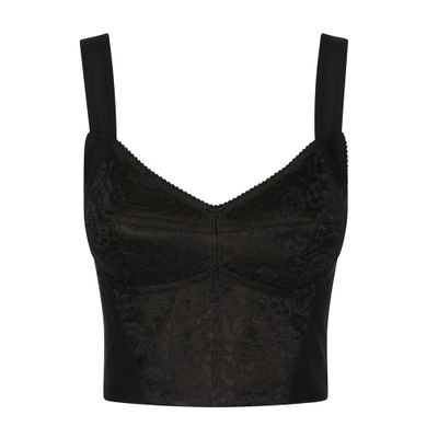 Dolce & Gabbana Shaper corset bustier in lace and jacquard