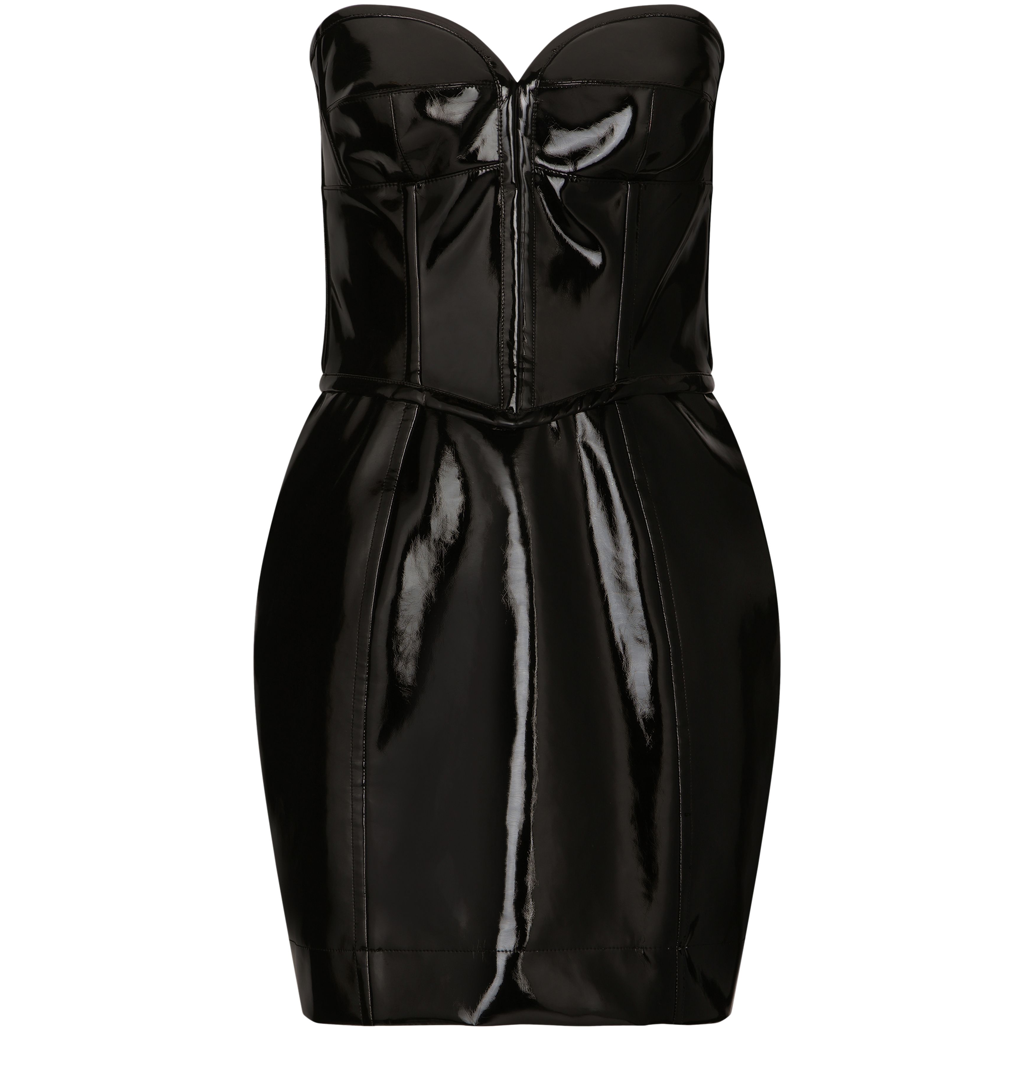 Dolce & Gabbana Short corset-style leather dress