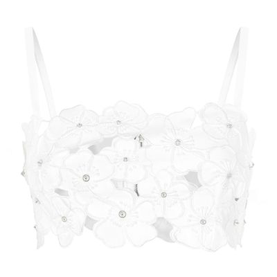 Dolce & Gabbana Cut-out embroidery rhinestone bralette