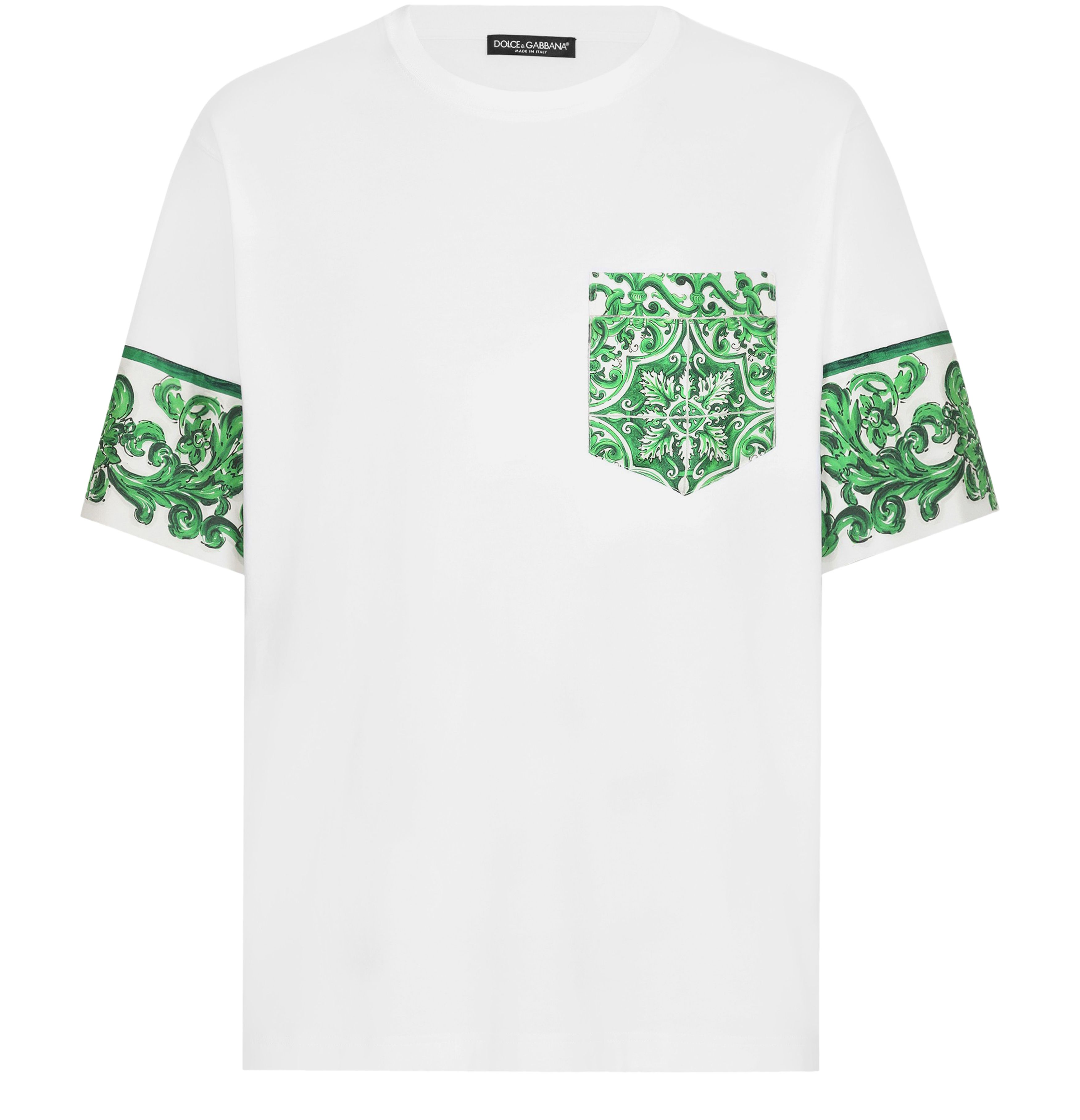 Dolce & Gabbana Majolica t-shirt with breast pocket