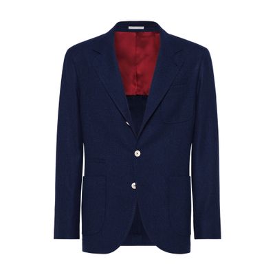 Brunello Cucinelli Diagonal twill unconstructed blazer