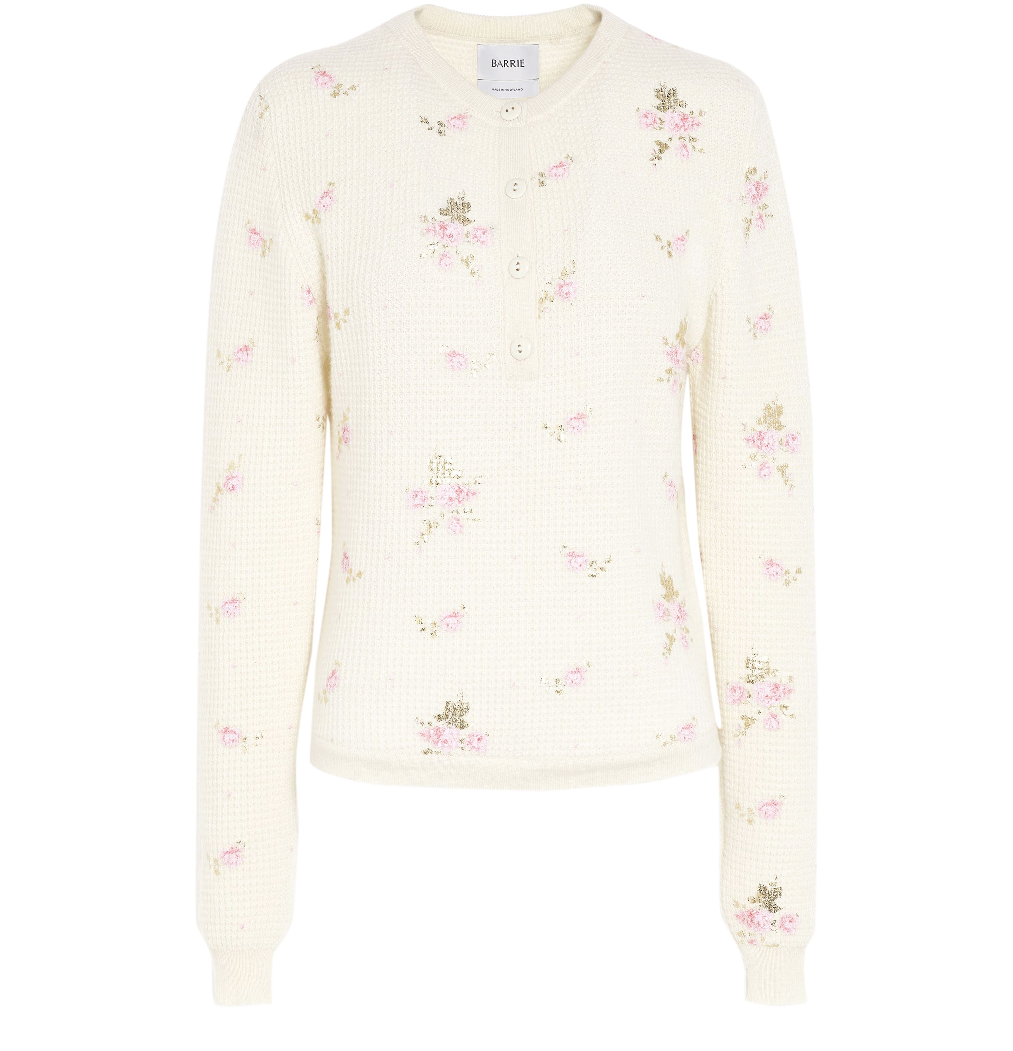 Barrie Floral print cashmere jumper