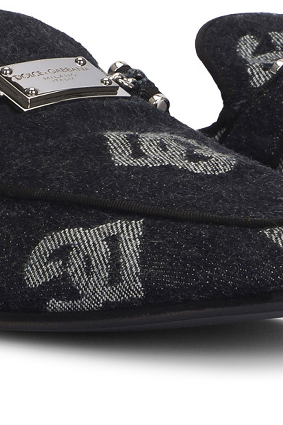 Dolce & Gabbana Denim slippers with logo