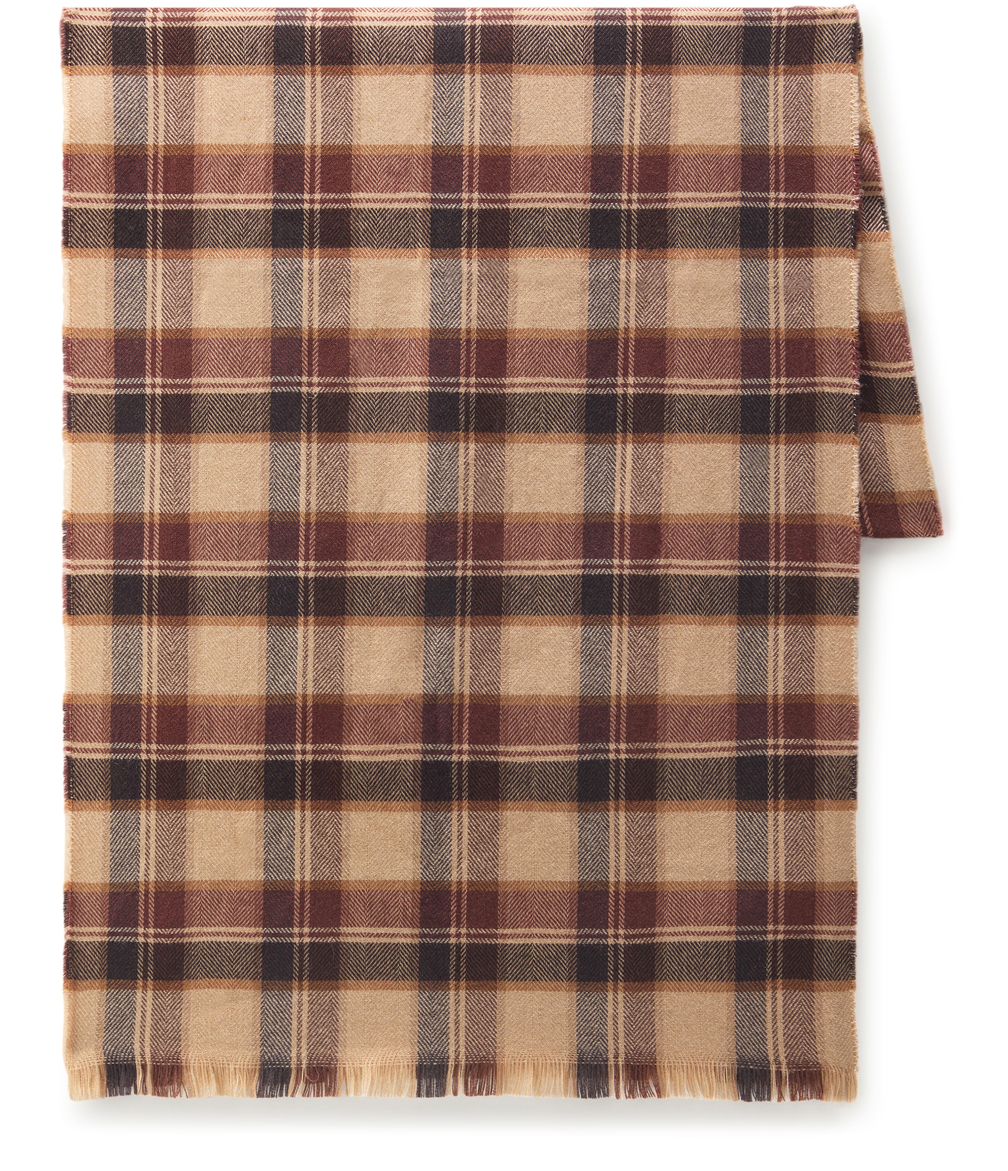 Woolrich Plaid Scarf in A Wool and Cashmere Blend