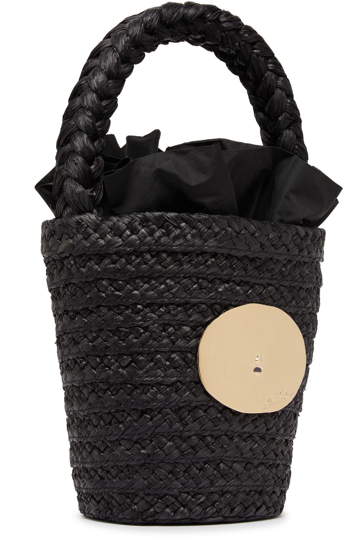 Patou Raffia bucket bag