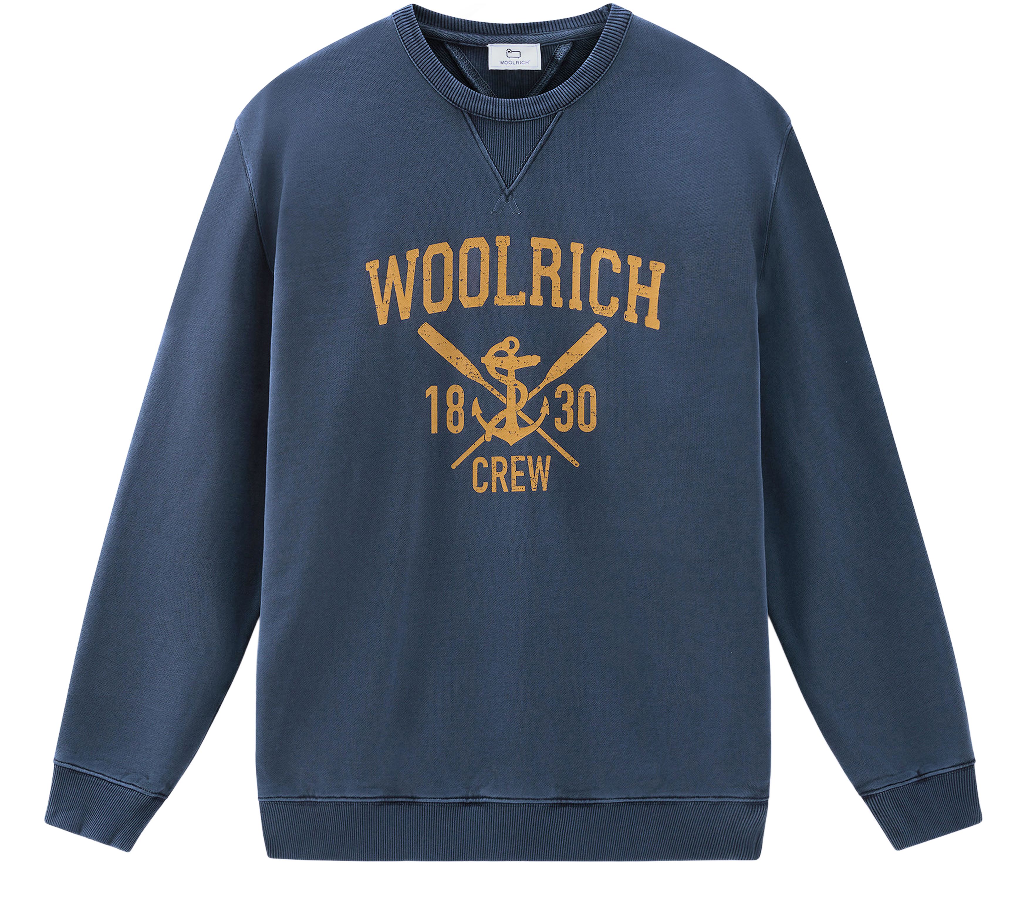 Woolrich Garment-dyed crewneck sweatshirt with graphic print