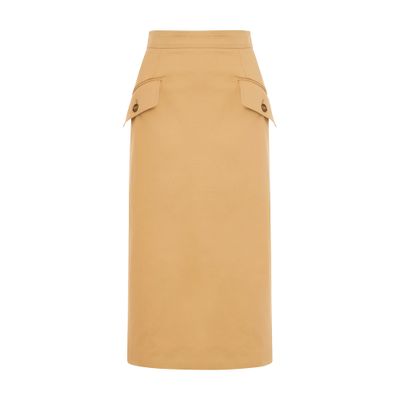 Alberta Ferretti Longuette skirt in stretch gabardine