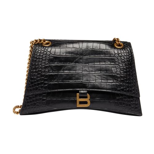 Balenciaga Crush Medium Chain Bag Crocodile Embossed