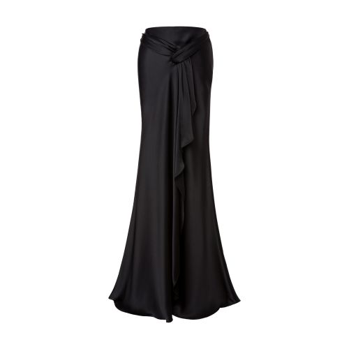 Alberta Ferretti Satin skirt with draping