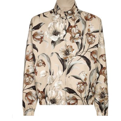 Dolce & Gabbana Floral reversible high-neck jacket