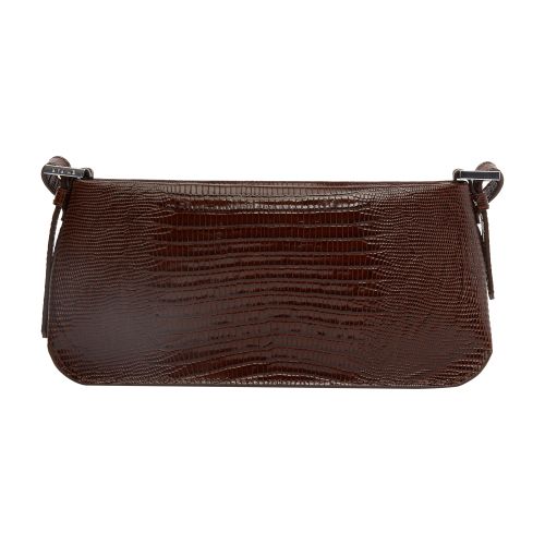 BY FAR Dulce Sequoia Lizard shoulder bag