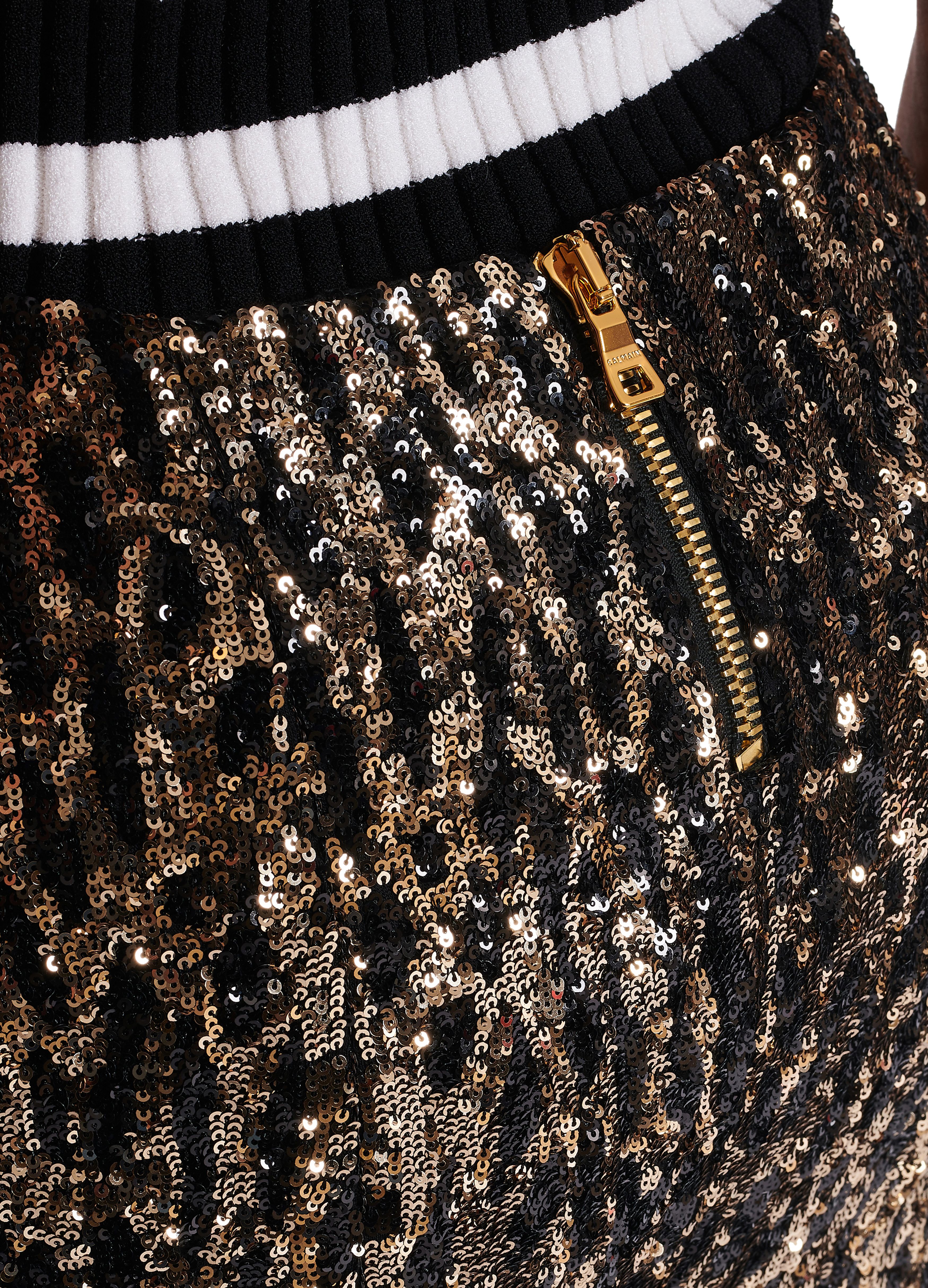 Balmain Long skirt embroidered with sequins