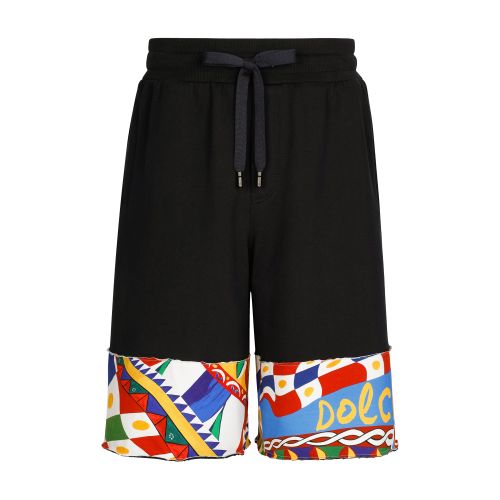 Dolce & Gabbana Jersey Jogging Bermuda Shorts with Printed Edges