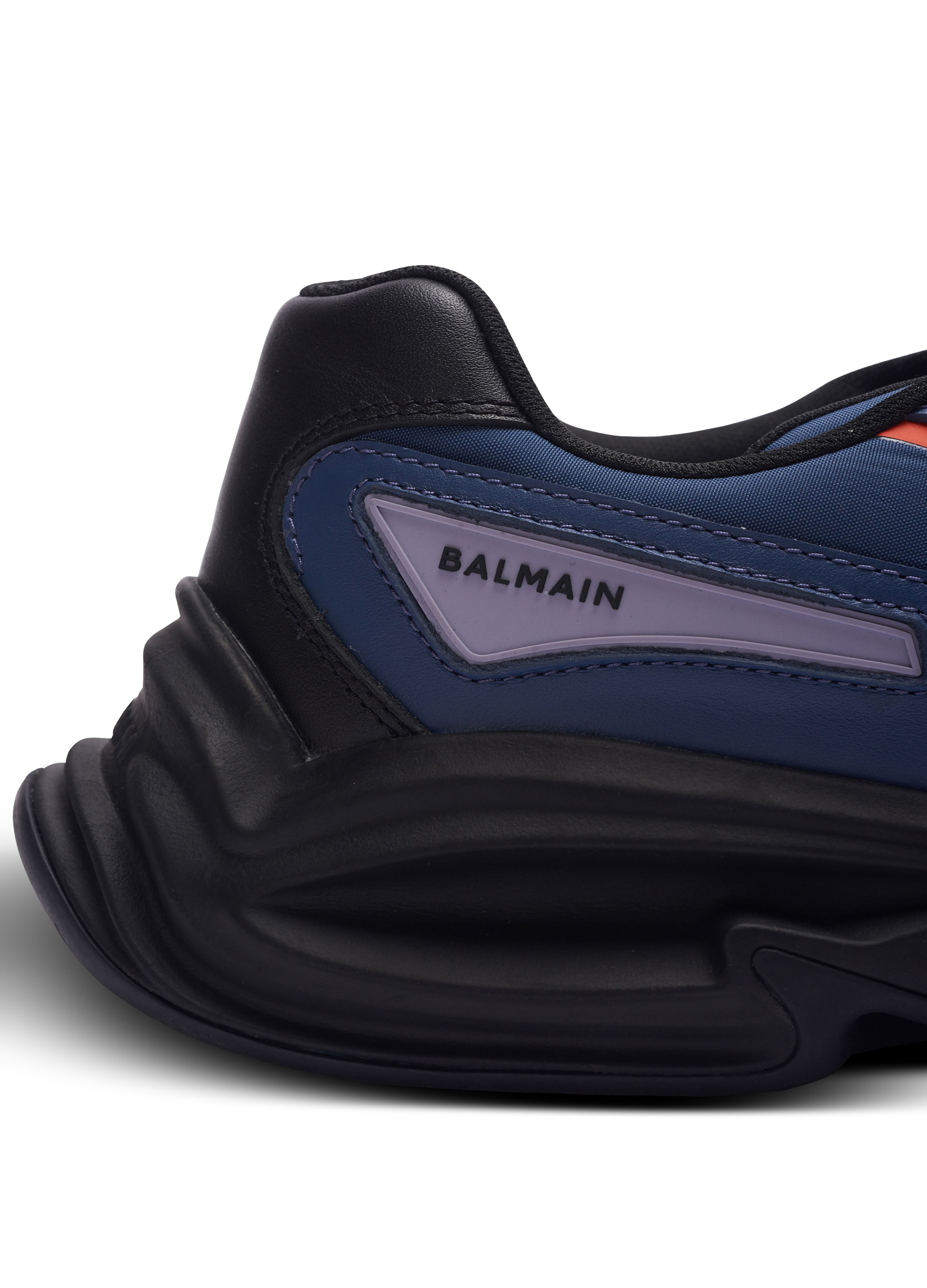 Balmain Run-Row leather and nylon sneakers