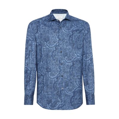 Brunello Cucinelli Paisley slim fit shirt