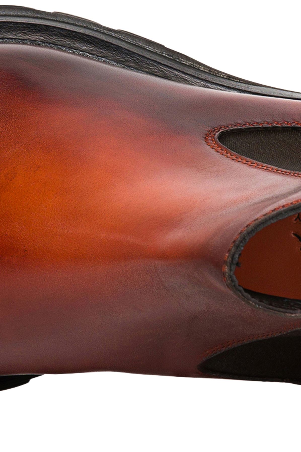 Santoni Leather chelsea boot