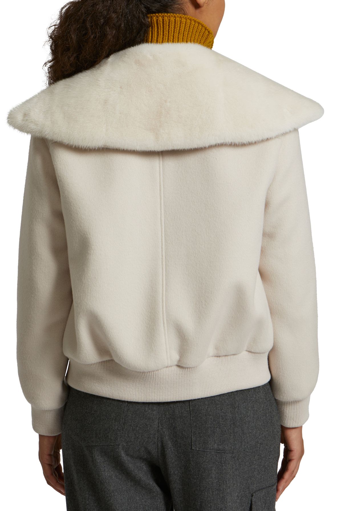 Yves Salomon Cashmere jacket with mink collar