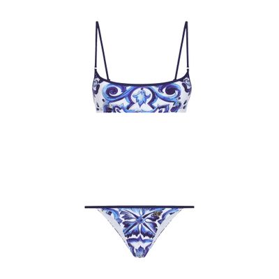 Dolce & Gabbana Majolica-print spandex bikini