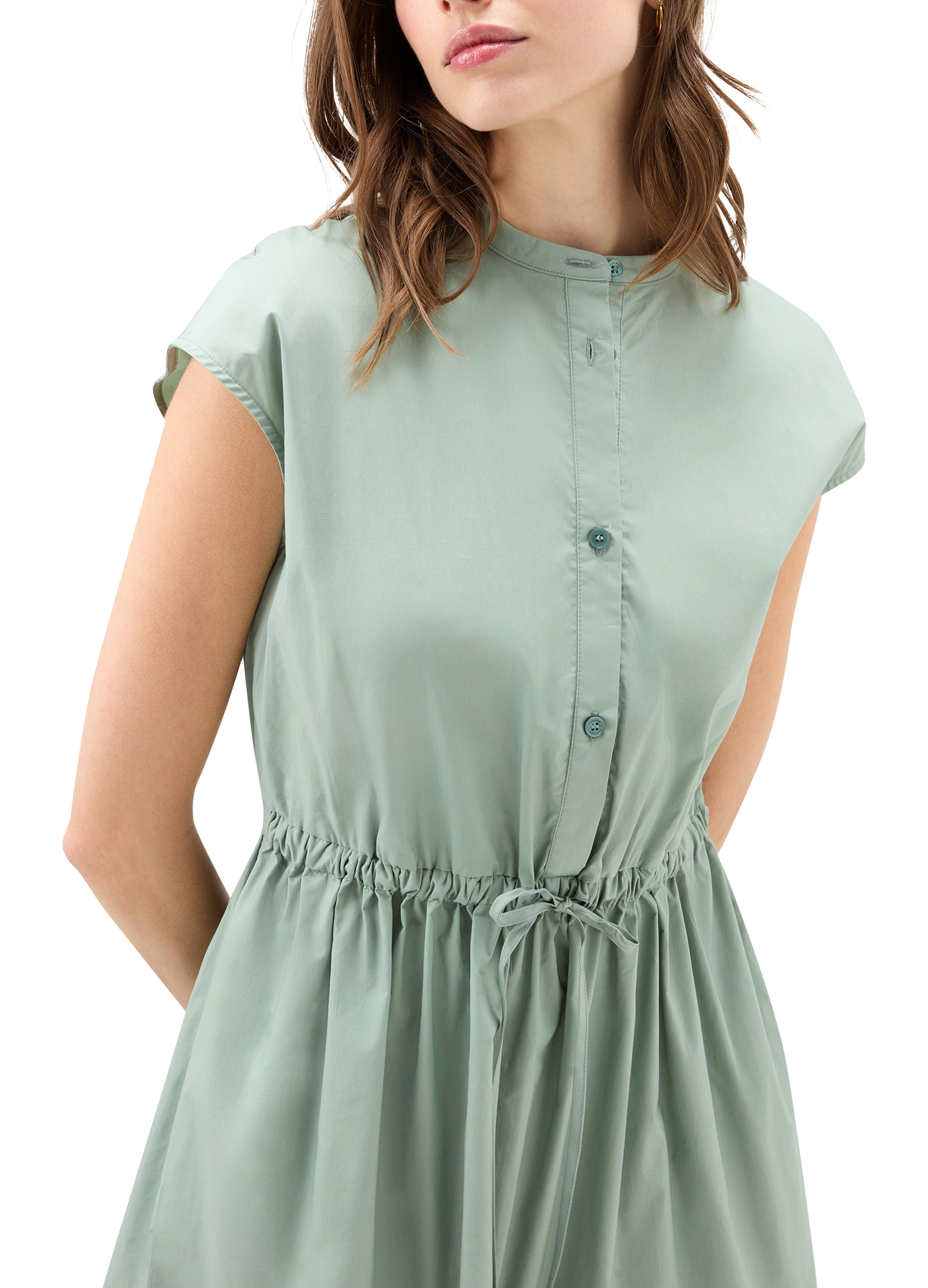 Woolrich Poplin dress in pure cotton with ruffles