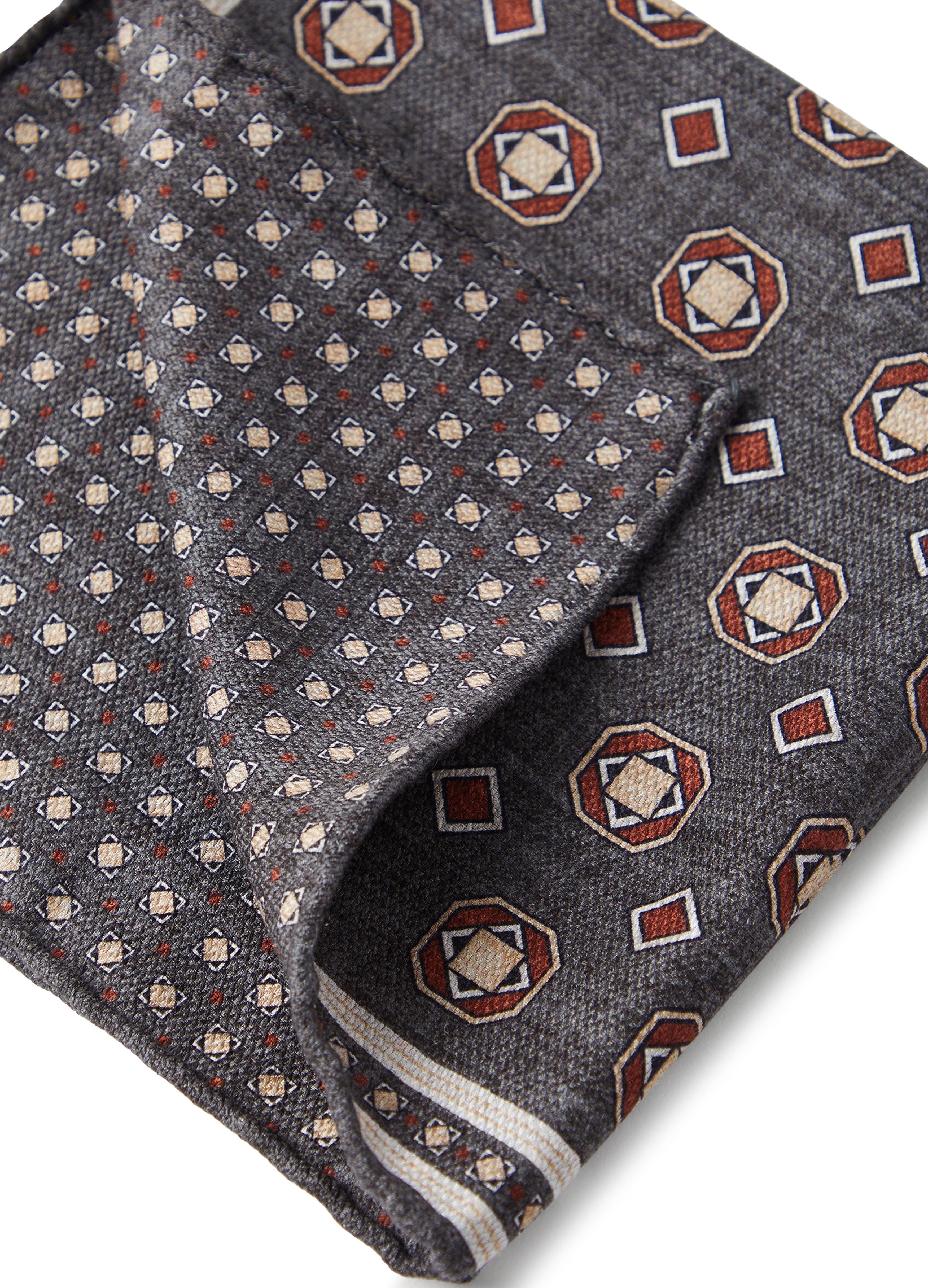 Brunello Cucinelli Double face silk pocket square