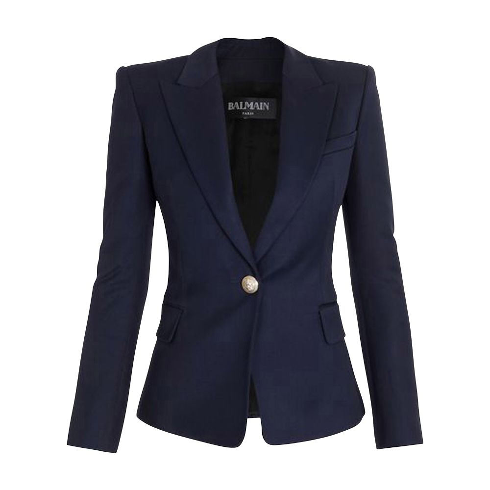 Balmain One button wool blazer