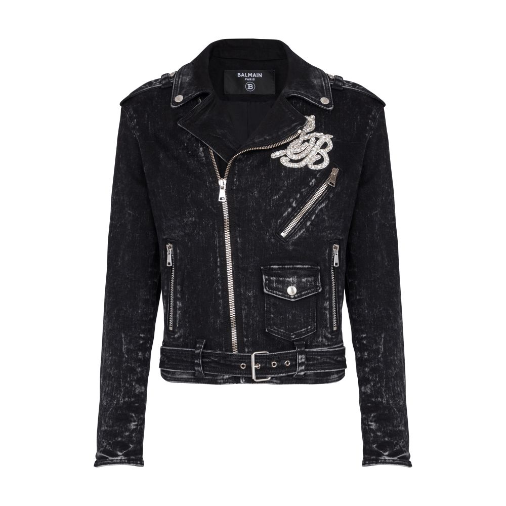 Balmain Denim biker jacket