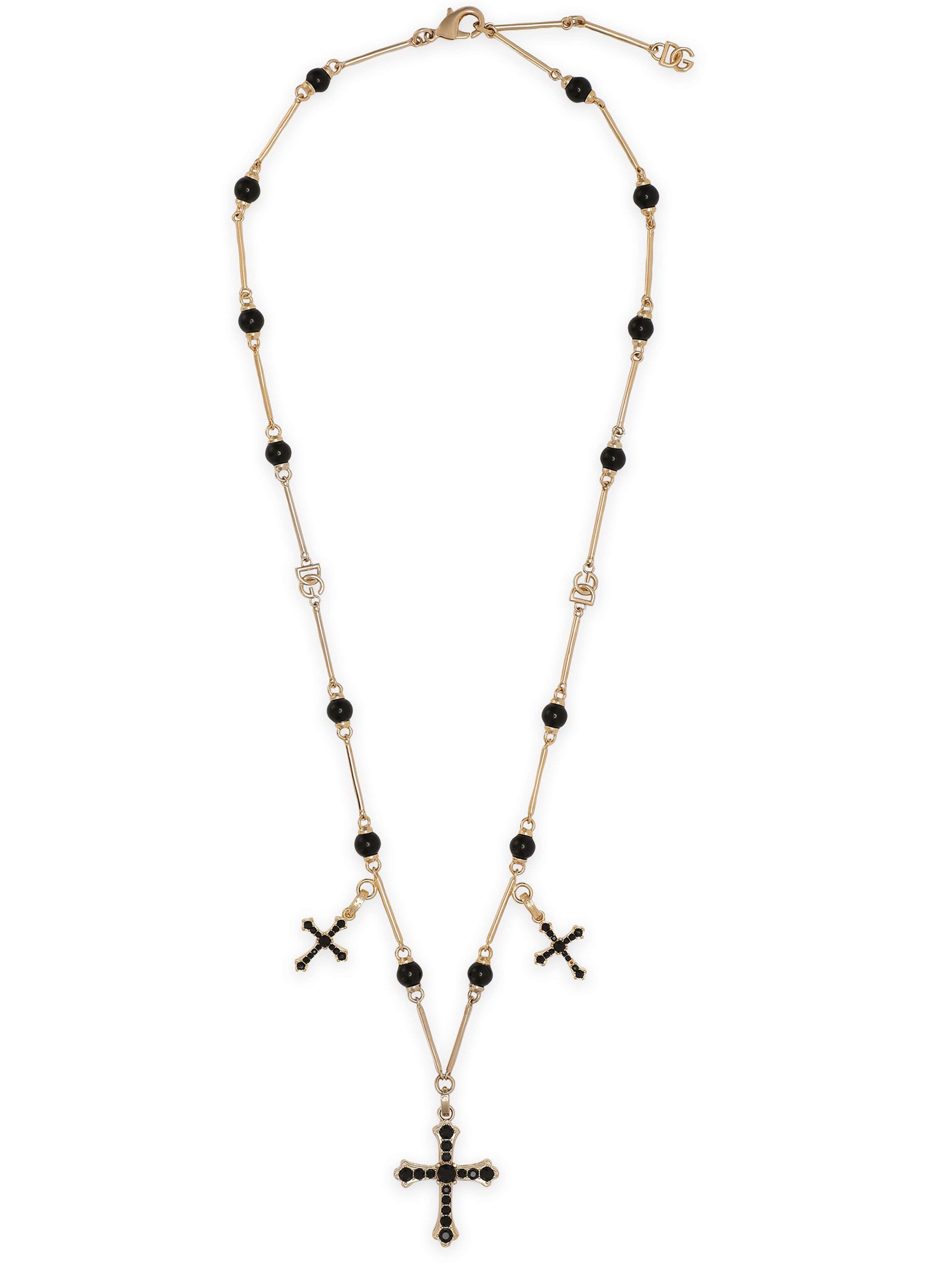 Dolce & Gabbana Rosary-style necklace with crosses