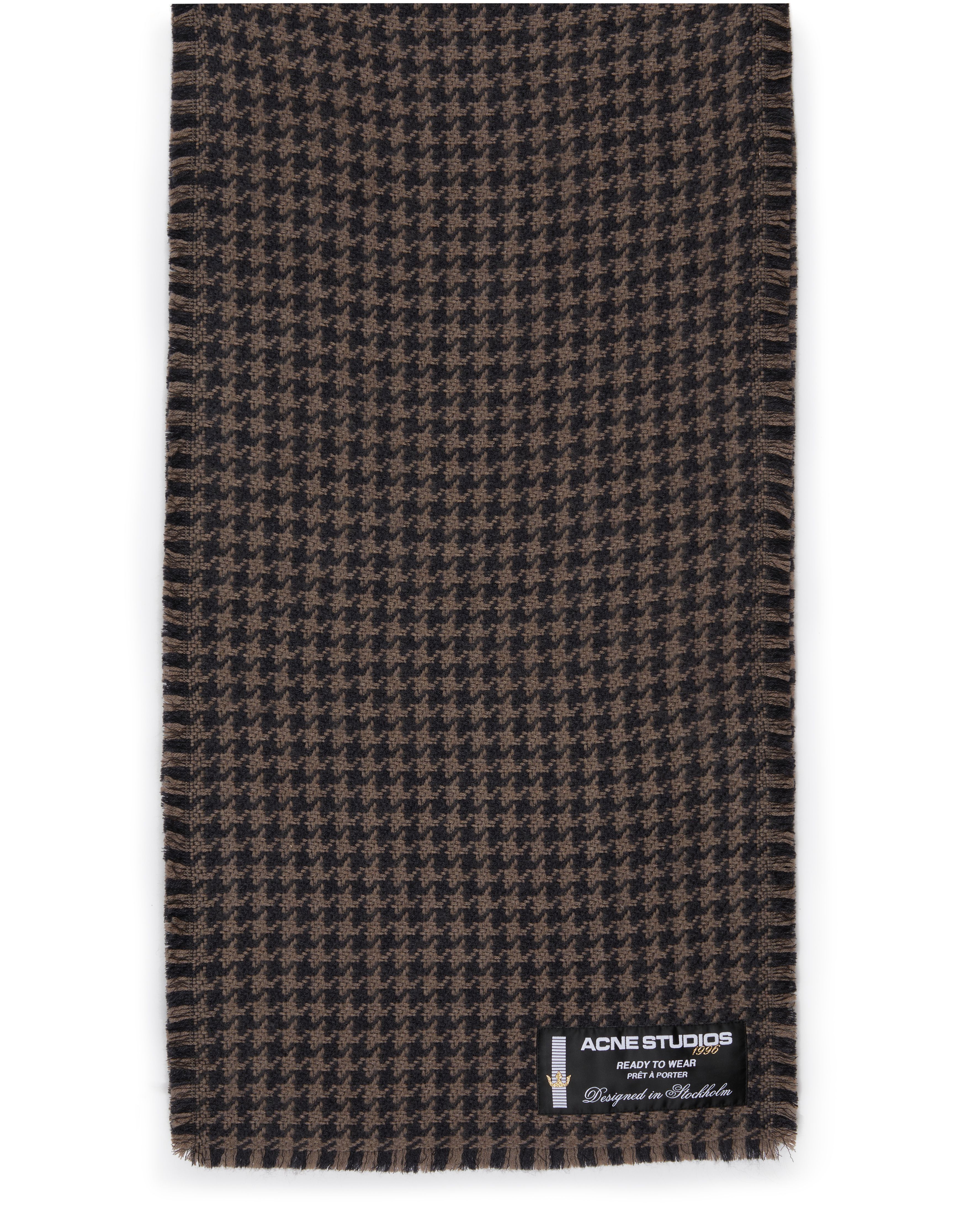 Acne Studios Wool scarf with houndstooth pattern