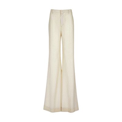 Balmain Wide silk printed pants