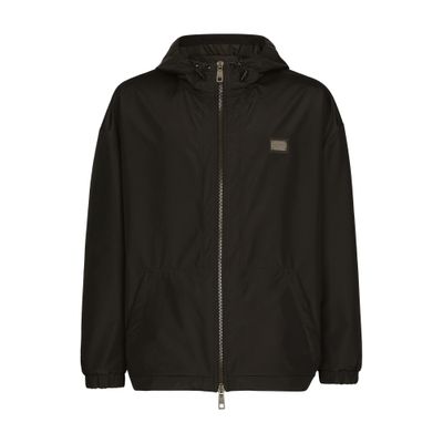 Dolce & Gabbana Nylon jacket with hood and branded tag