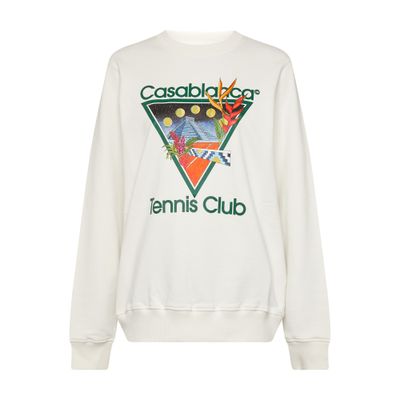 Casablanca Tennis club icon printed sweatshirt