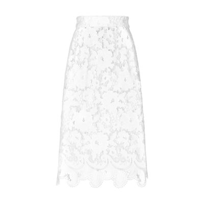 Dolce & Gabbana Midi skirt floral openwork detailing