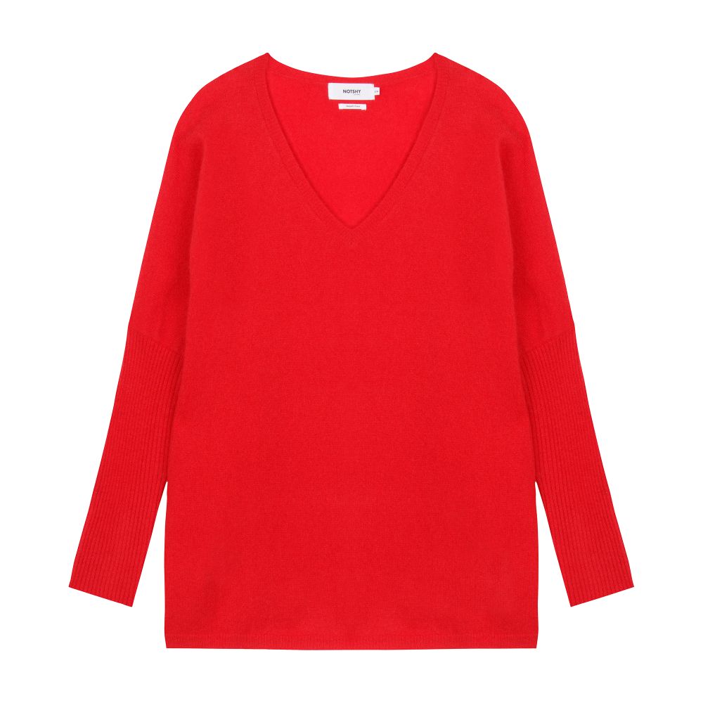  Faustine v-neck cashmere poncho