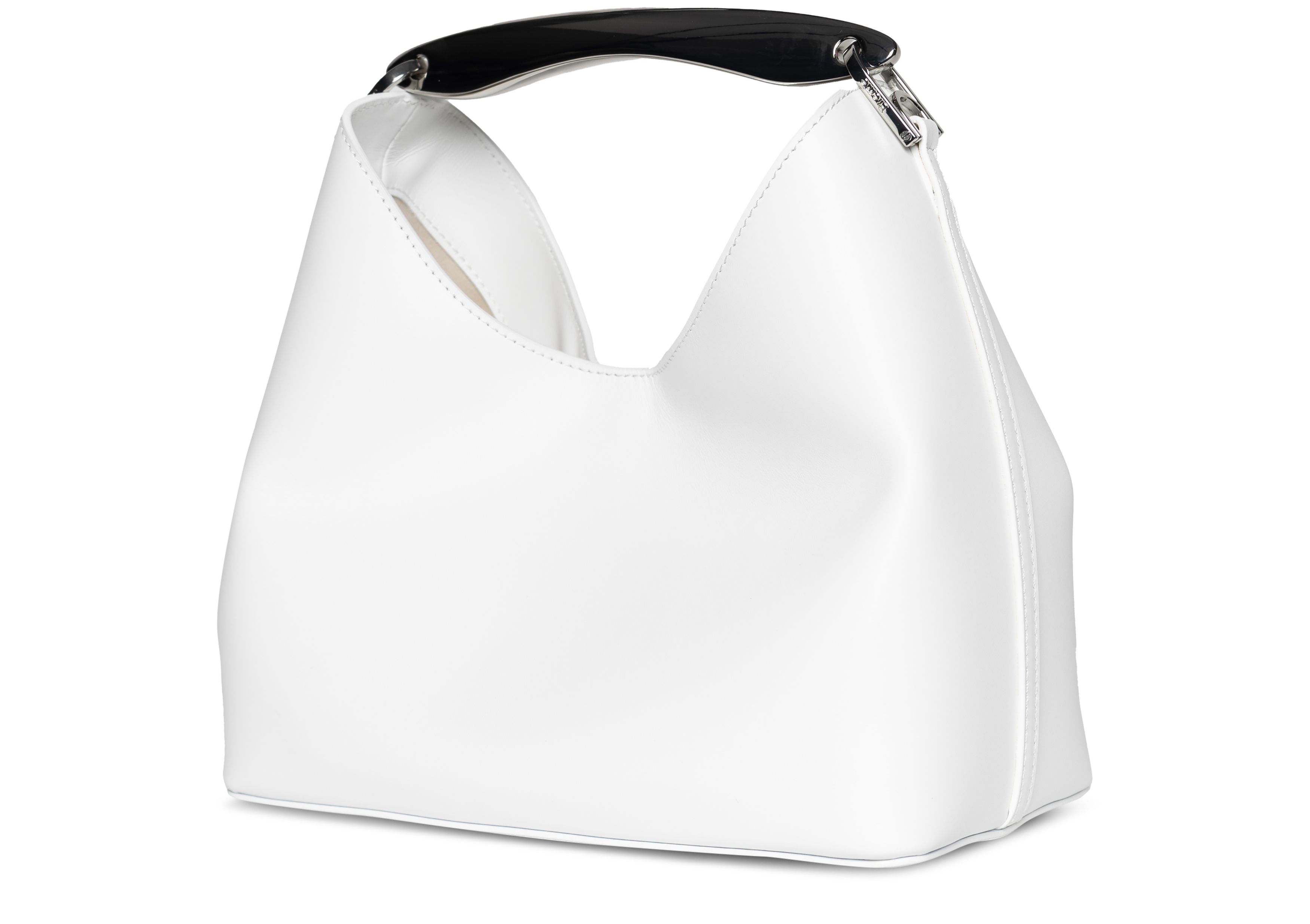 Elleme Boomerang leather bag with silver hardware