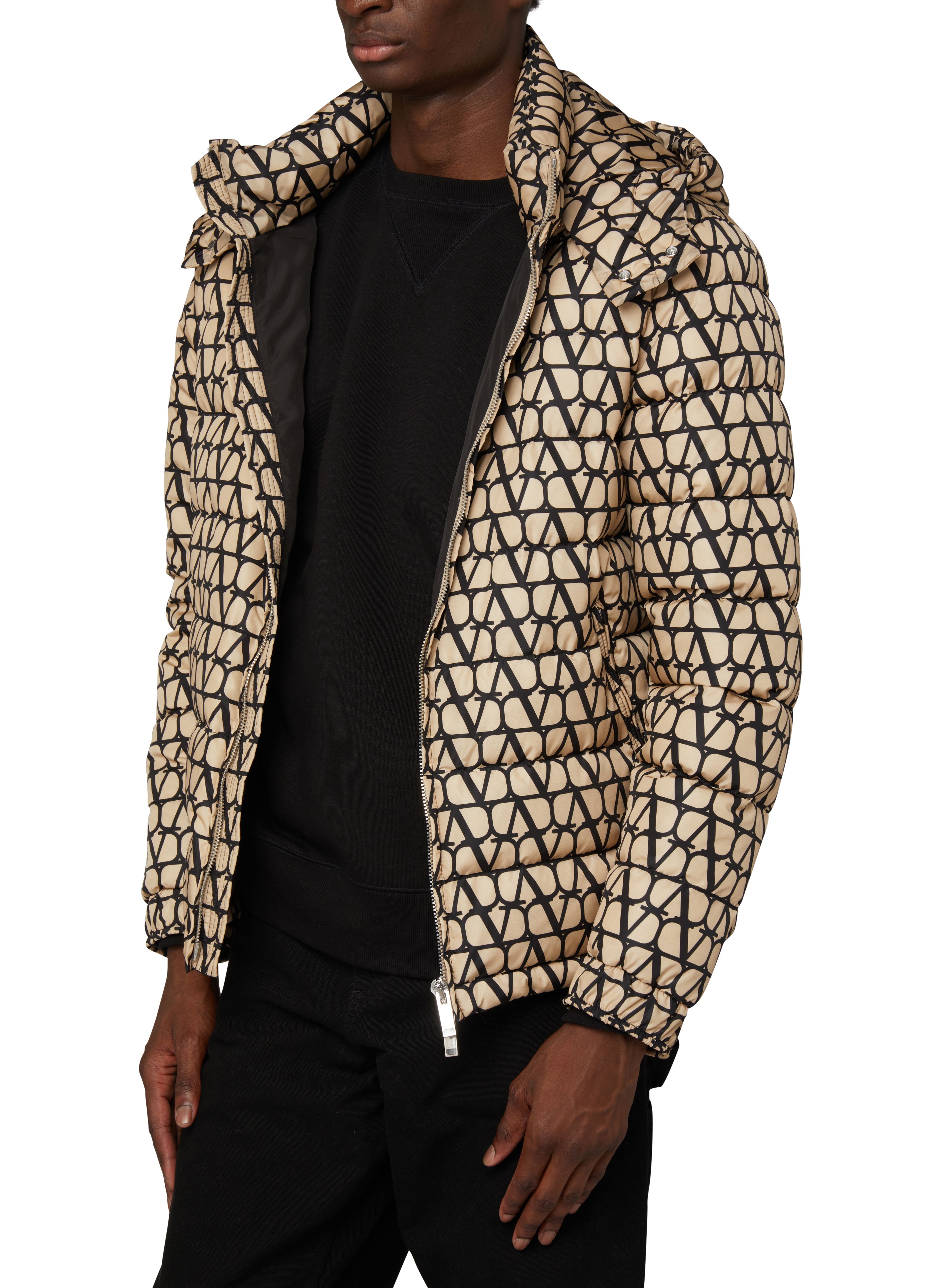 VALENTINO GARAVANI Iconographic Canvas Print Down Jacket