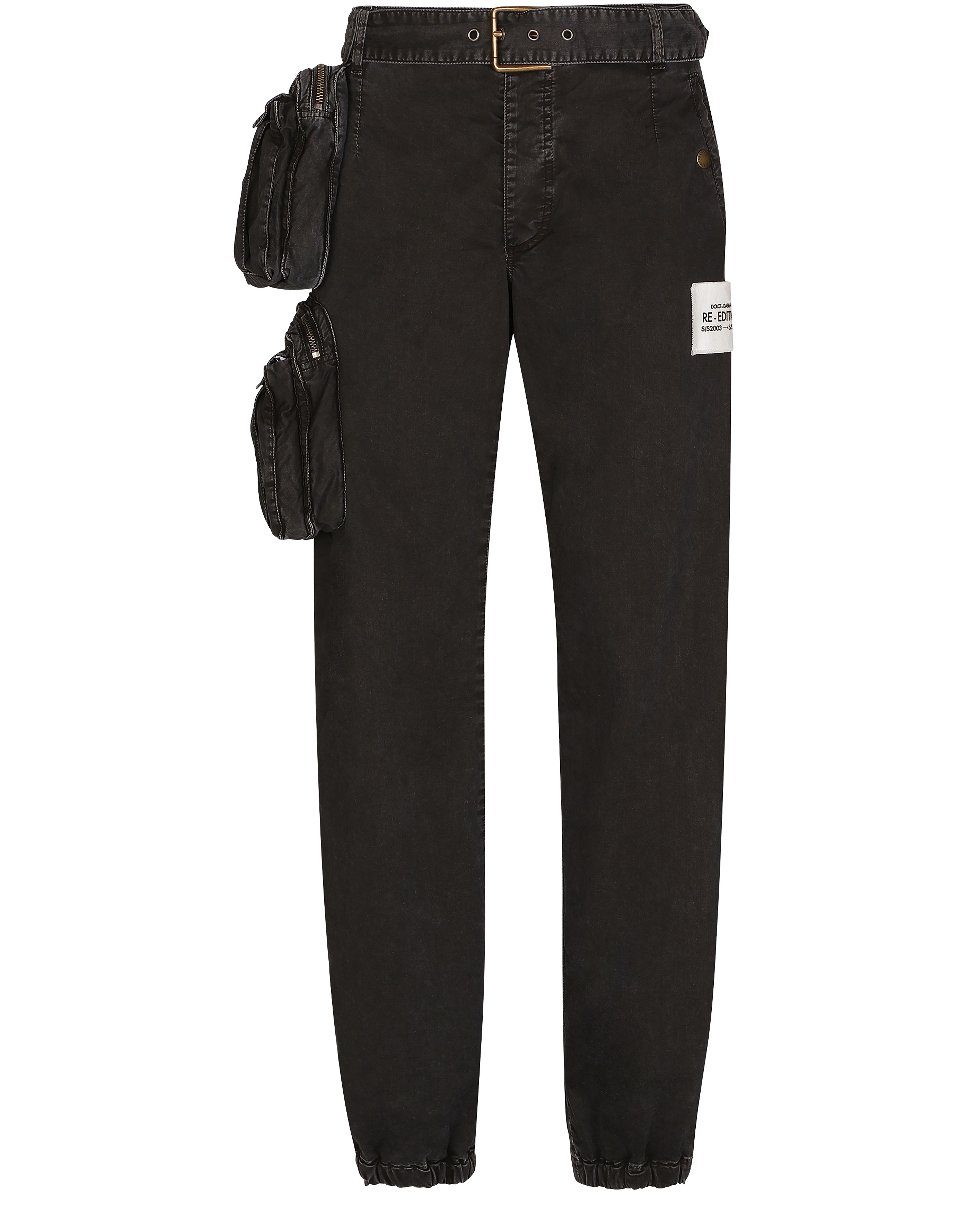 Dolce & Gabbana Cotton pants with belt and belt bag